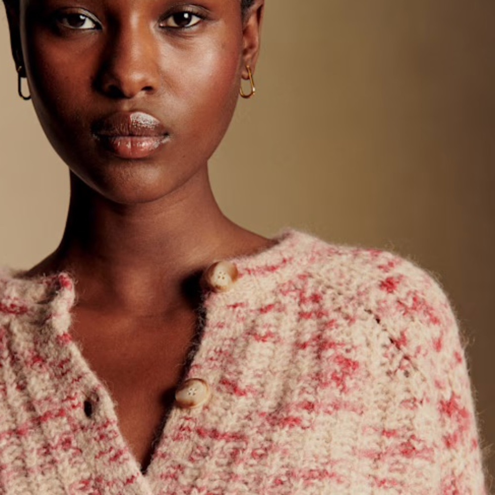 Sezane Emile Pink and Cream Sweater XS - Picture 4 of 7
